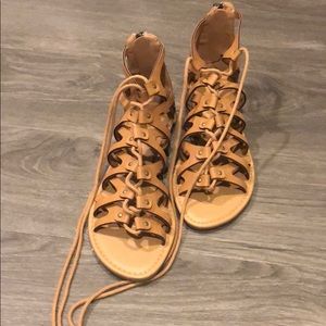 Soda gladiator lace up sandals